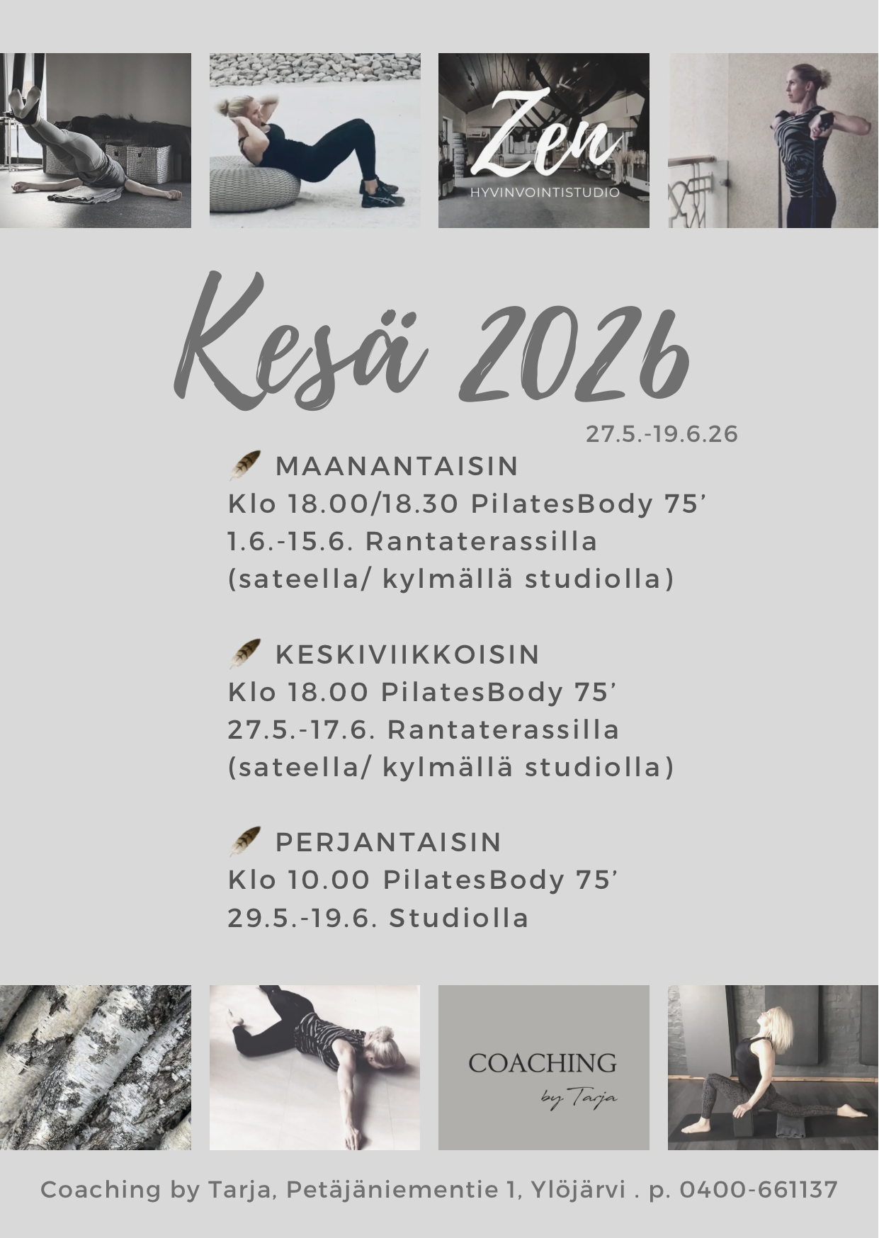 Kesän pe 10.00 PilatesBody 75’