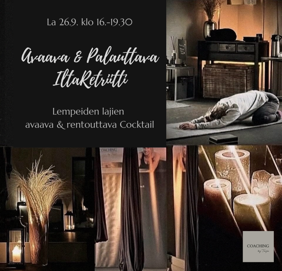 Avaava & Palauttava IltaRetriitti, la 26.9. klo 16.-19.30 (ei ilmajoogaa)